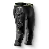 Storelli BodyShield 3/4 Goalkeeper Leggings 2, High-Impact Protection, Sweat-Wicking, UV-Resistant Athletic Bottoms for Soccer & Heavy-Duty Sports | Black | Large