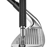 Bulex Golf Club Groove Sharpener, Re-Grooving Tool and Cleaner for Wedges & Irons - Generate Optimal Backspin - Suitable for U & V-Grooves, Black