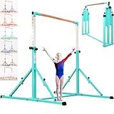 Marfual 5 Ft Fold Gymnastic Bar Kip Bar with Mat with Professional 4 Ft Width for Kids and Girl and Teenage Home and Club Use