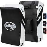 Farabi Quad Boxing MMA Muay Thai Martial Arts Hook & Jab Punch kick Pads MMA Target Focus Punching Mitts Thai Strike Training Kick Shield Kicking Target mitt Kick Strike pad (White Black)