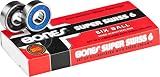 Bones Super Swiss 6 Skateboard Bearings 8 Pack
