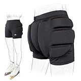 Skating Spirit Padded Shorts Protective Crash Pants Tailbone Hip Butt Pad for Ice Figure Roller Skating Skateboarding Skiing Snowboarding (M) Black