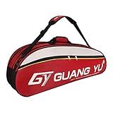Ylucky Badminton Racket Bag Tennis Racket Single Shoulder Badminton Bags 4 to 6 Racquet Backpack Big Capacity Waterproof Tennis Bag for Men Women Youth and Adult