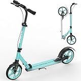 WAYPLUS Kick Scooter for Ages 6+,Kid, Teens & Adults. Max Load 240 LBS. Foldable, Lightweight, 8IN Big Wheels for Kids, Teen and Adults, 4 Adjustable Levels. Bearing ABEC9