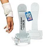 Gibson Athletic Single Buckle Just Right Uneven Bar Grips, Gymnastics, Girls, White, Small