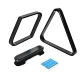 MoyanSuper Solid Wood Pool Ball Triangle Rack, Pool Table Ball Holder Positioning Rack,2-1/4" Pool Ball Rack (Black Triangle & Diamond Rack)