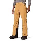 Amazon Essentials Men's Waterproof Breathable Insulated Snow Ski Pants, Black Gold Color Block, Large