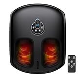 Foot Massager with Heat, Shiatsu Deep Kneading Electric Foot Massager with Remote, 4 Modes & Vibration & Compression & Roller for Feet Relief, Fits Men's Size 13, Gift for Women Men Mother's Day