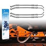 KAVIUS Ice Scratchers Snowmobile 2025 UPGRADED 4-PACK Compatible with Polaris Skidoo Arctic Cat Snowmobile Scratchers Fit for Reverse & Non-reverse Gear Equipped Snowmobiles Track Heights Above 2-1/2"