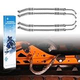 KAVIUS Ice Scratchers Snowmobile 2025 UPGRADED 4-PACK Compatible with Polaris Skidoo Arctic Cat Snowmobile Scratchers Fit for Reverse & Non-reverse Gear Equipped Snowmobiles Track Heights Above 2-1/2"