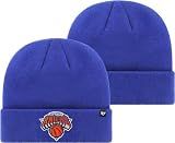 47 NBA Unisex-Adult Primary Logo Cuffed Knit Primary Logo Team Color Beanie Hat Cold Weather Hat, One Size (New York Knicks Blue)