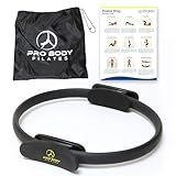 ProBody Pilates Ring Circle – 14 Inch Fitness Ring for Yoga and Other Workouts, Focusing on Toning Inner Thighs, Arms, Core and Back, at Home Pilates Equipment (Black)