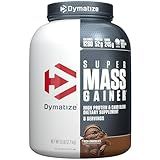 Dymatize Super Mass Gainer Protein Powder, Rich Chocolate, 52g Protein, 1g Creatine, 1280 Calories, 10.7g BCAAs, 245g Carbs, Contains Whey Protein Powder, Isolate, and Casein (8 Servings)