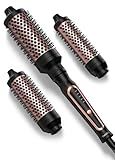 Terviiix PRO Thermal Brush Set for Voluminous Style, Non-blowing Heated Round Brush with Adjustable Temp, 3-in-1 Curling Brush with Detachable Head(1.25'',1.5'',1.77''), 20S Fast Heating with Dual MCH