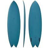 nanazero Wood Skin Surfboard Hybrid HB02 Fish 6'2", Durable and Light-Weight Structure