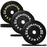 Fitvids 2" Olympic Bumper Plate Weight Plates with Steel Hub, 120-Pound Set, 2x 10LB, 2x 15LB, 2x 35LB