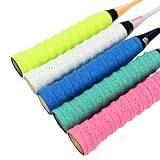 Senston New Racket Grip Anti Slip Perforated Super Absorbent Tennis Overgrip Badminton Overgrip Pickleball Overgrip 5 Pack.