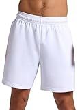HEAD Men’s Deuce Short, Standard Fit, 7” Inseam, Breathable Mesh Fabric, Stark White, Large