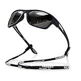 suoso Polarized Sports Sunglasses for Men: UV400 Protection Glasses Wrap Around Goggles for Driving Fishing