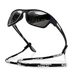 suoso Polarized Sports Sunglasses for Men: UV400 Protection Glasses Wrap Around Goggles for Driving Fishing