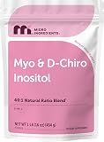 Micro Ingredients Myo-Inositol & D-Chiro Inositol Powder 1lb, 221 Servings | 40:1 Ideal Ratio Inositol Supplement for Women* | Support Hormonal Balance & Ovarian Health* | Non-GMO, Vegan, Filler-Free