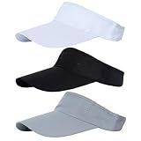 choyaxo 3pcs Sun Visor Hats UV Protection Athletic Hats for Men Women Summer Golf Tennis Running Softball
