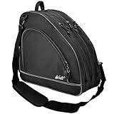 WOLT Ice Skate Bag - Inline Roller Skate Bag with Adjustable Shoulder Strap for Both Youth and Adults.black
