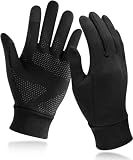Unigear Running Gloves, Touch Screen Anti-Slip Lightweight Gloves Liners for Cycling Biking Sporting Driving for Men Women (Large)