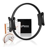 RitFit Pilates Ring Circle - 14 Inch Magic Fitness Circle for Toning Inner & Outer Thighs, Bonus Workout Guide Included (Black)