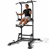 Heavy Duty Power Tower 800 LBS Capacity Pull Up Bar & Dip Station (Black-01)