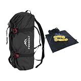 FUEMEILY Foldable Rock Climbing Rope Bag, Black