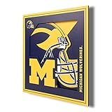 YouTheFan NCAA Michigan Wolverines 3D Logo Series Wall Art - 12x12, Team Colors