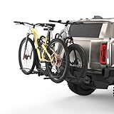 TrailXpert 2-Bike Rack Hitch Mount, Fits E-Bikes, Fat Tires up to 5", 160lbs Tilting Hitch Mount Platform Rack for Cars SUVs Trucks -2" Receiver