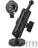 VAUBORTTI Aluminum GPS Mount with [17mm to 25mm Dual Ball Adapter], Fits Garmin GPS & Phone Holder, Replacement for Suction Cup Windshield Mount, Heavy-Duty Drill Base, Arm with 1" Ball Joint