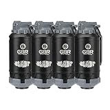 Lancer Tactical GBR Outdoor 130 Round Eco-Friendly Reusable Spring Powered ABS BB Impact Shower for Airsoft Grenades-4 Pack (Black)