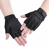 GREUS Kids Half Finger Cycling Gloves Mittens Breathable Non Slip Fingerless Bike Riding Gloves Shockproof Sports Training Gloves UV Protection Outdoor Skateboard Gloves for Boys Girls 6-10Y