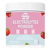 Sugar-Free Electrolyte Powder Drink Mix, Daily Hydration Powder with 6 Key Electrolytes, Trace Minerals, Keto Friendly, Vegan, Non-GMO, Strawberry, 30 Servings