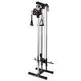 Valor Fitness Wall Mounted Cable Machine with Dual Adjustable Pulley System, 16 Height Positions, Compact Home Gym for LAT Pulldowns, Rows, Triceps, and Full Body Strength Training
