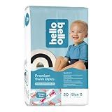 Hello Bello Premium Swim Diapers, Size S (16-28 lbs), Cute Extra-Bright Lobster Designs, 20 Count Jumbo Pack