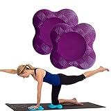 Zealtop Yoga Knee Pad Cushion Extra Thick for Knees Elbows Wrist Hands Head Foam Yoga pilates work out kneeling pad (Purple 2packs)