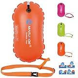 Swim Buoy - Pull Buoy for Open Water,Lightweight and Brightly Colored (Orange)