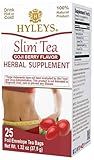 HYLEYS Slim Tea Goji Berry Flavor - Weight Loss Herbal Supplement Cleanse and Detox - 25 Tea Bags (1 Pack)