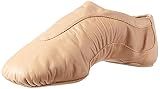 Bloch Women's Pulse Leather and Neoprene Split Sole Jazz Shoe, Tan, 7.5 M US