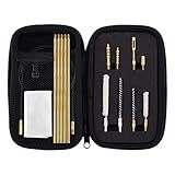 Raiseek .177 Cal & .22 Cal Airgun Cleaning Kit with Cotton Mop Brass Cleaning Rod Nylon Brushes in Zippered Organizer Compact Case