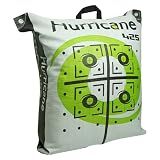 Hurricane H25 2-Sided High-Velocity Archery Bag Target, Rated 425 FPS, Compact 25” x 25” x 12” Size, High-Visibility Aiming Points, Off-Center Deer Vitals on Back, Heavy-Duty Handle for Easy Transport