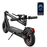 Oslich Electric Scooter Adults, 500W Peak Motor Commuting Scooter, 21MPH Top Speed, 21 Miles Range, Folding E-Scooter with Bluetooth Smart App Control, 8.5" Tires, Dual Braking System