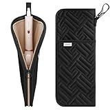Hair Tool Organizer Heat Resistant Mat for Flat Iron Case Hot Tools Curling Iron Holder Hair Tools Travel Bag for Straightener Brush Pad Pouch Hairstylist Essentials(Black)