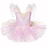 High-Stretch Professional Ballet Tutu for Girls 3-11, Classical Pancake Performance Dress, Stiff Tulle Ballerina Costume for Intensive Stage Rehearsals & Shows (US, Age, 10 Years, 11 Years, Pink)