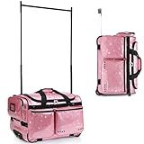 Fanwoli 23" Dance Bag with Garment Rack | Glittering Waterproof Fabric & Upgraded Stable System | Shine-Bright Collection | Ideal Competition Duffle Bag for Dancer Athlete Cheerleader Little Princess