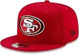 New Era NFL 9FIFTY Snapback Team Color Adjustable Hat Cap One Size (US, Alpha, One Size, San Francisco 49ers - Red)